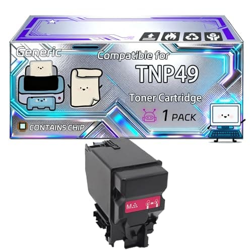 Image of TNP49 Toner Cartridge Compatible for Konica Minolta Bizhub C3851 C3351 Printers, With Chip, 6900 Pages, Vibrant Colours (1 Pack Magenta)