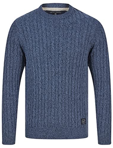 Image of Tokyo Laundry Men's 'Alonso' Chunky Cable Knit Crew Neck Jumper…