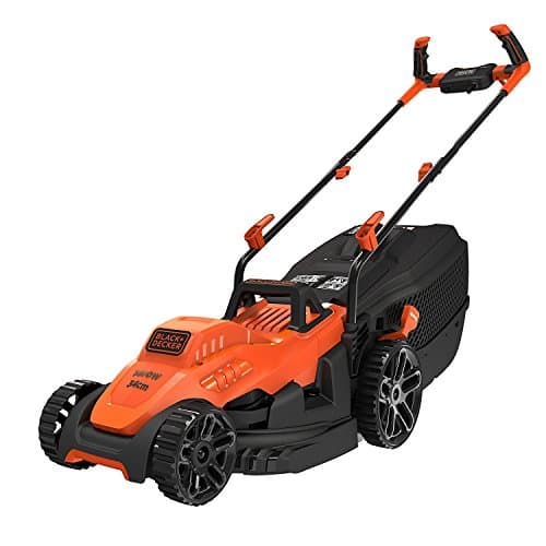Image of BLACK+DECKER BEMW461BH-QS 1400W Electric Lawnmower 34cm 6 Adjustable Heights 20, 30, 40, 50, 60 and 70mm Ideal for 300 to 400 m²