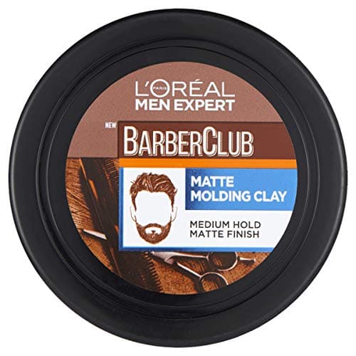 Image of L'Oreal Paris Men Expert Barber Club Matte Molding Clay, Matte Finish with Medium Hold and Texturised Definition, Enriched with Natural Cedarwood Essential Oil, Barber Club Clay, 75ml