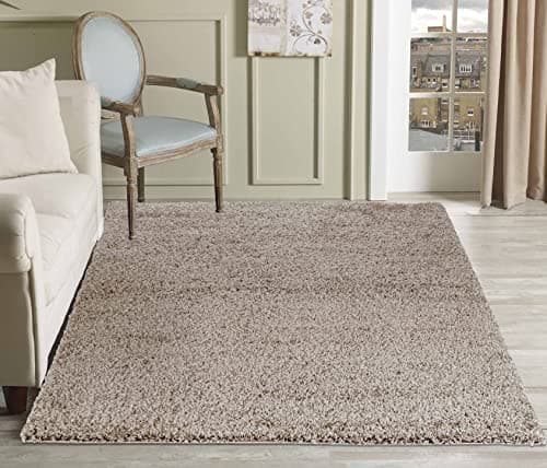 Image of Serdim Rugs Living Room Shaggy Area Rugs, Polypropylene, L.Beige, 80x150cm(2'6"x5'0)