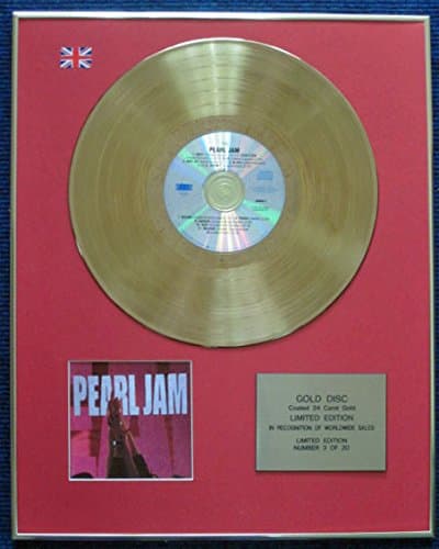 Image of Century Presentations Pearl Jam - Limited Edition CD 24 Carat Gold Coated LP Disc - Ten
