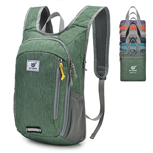 Image of SKYSPER Small Daypack 10L Hiking Backpack Packable Lightweight Travel Compact Foldable Rucksack for Women Men(Green)