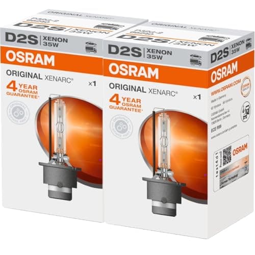 Image of Set of 2 Osram / Sylvania Xenarc (Xenon) D2S Headlight Bulbs # 66240 - NEW OEM - 35W / P32d-2 - Made in Germany