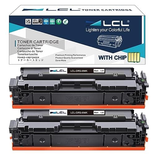 Image of LCL Compatible Toner Cartridge 054 CRG054 CRG-054 3024C002 (2 Black) Replacement for Canon i-SENSYS LBP621cw 623cw MF643CDW MF645CX MF640C MF641CW MF642CDW MF643CDW MF644CDW MF645CX LBP621CW LBP622CDW
