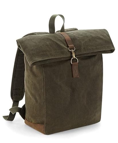 Image of COOZO Heritage Waxed Canvas Backpack - Olive Green - One Size