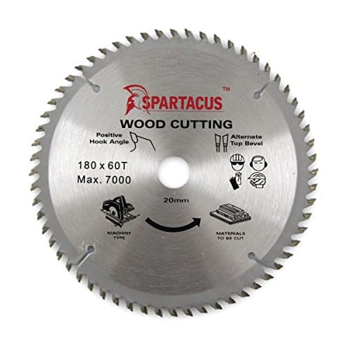 Image of Spartacus Wood Cutting Circular Saw Blade 180mm x 20mm Bore 60 Teeth