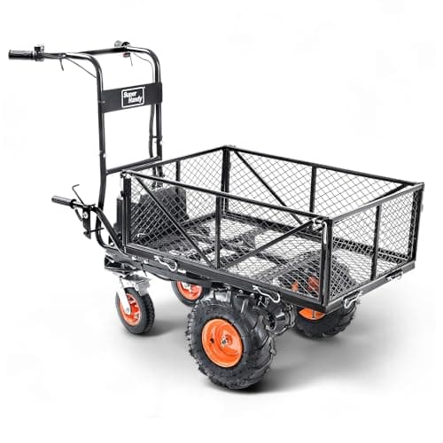 Image of SuperHandy Utility Service Cart Power Wagon Wheelbarrow Electric 48V DC Li-Ion Powered 300 KG Load and 460 KG+ Hauling Capacity Farm and Garden All Purpose Modular Cargo Bed