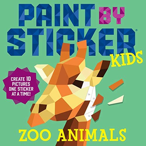Image of Workman Publishing Paint by Sticker Kids: Zoo Animals: Create 10 Pictures One Sticker at a Time!