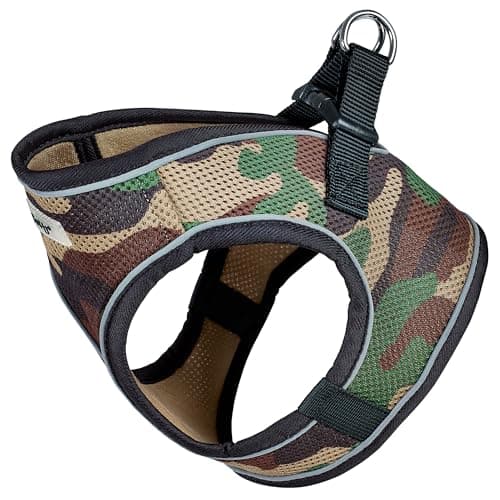 Image of Bunty Voyage Dog Harness, XS - Anti Pull, Escape Proof Harness, Lightweight & Durable, Reflective Trim, Breathable Padded Mesh, Easy Fit, Lead Attachment - Extra Small, Camo