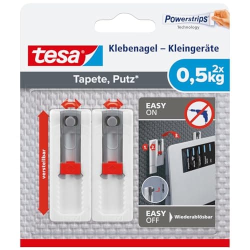 Image of tesa Adhesive Nail Devices for Wallpaper and Plaster 0.5kg