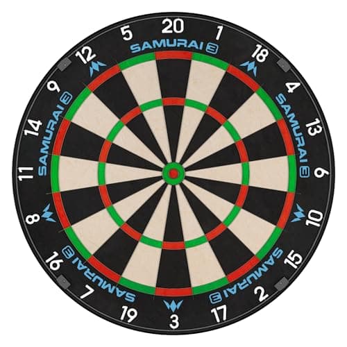 Image of Mission Darts | Samurai 3 | Professional Bristle Dartboard | Knife Wire | Black Number Ring