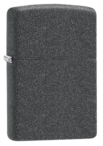 Image of Zippo Windproof Lighter - Classic Model - Iron Stone Finish - Refillable for Lifetime Use - Adjustable Flame - Gift Box - Metal Construction - Made in USA