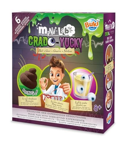 Image of Buki France Mini Lab. Kids Chemistry Set. Childrens Science Experiments. STEM Toy. Suitable for Boys & Girls 8+ (Yucky Science)