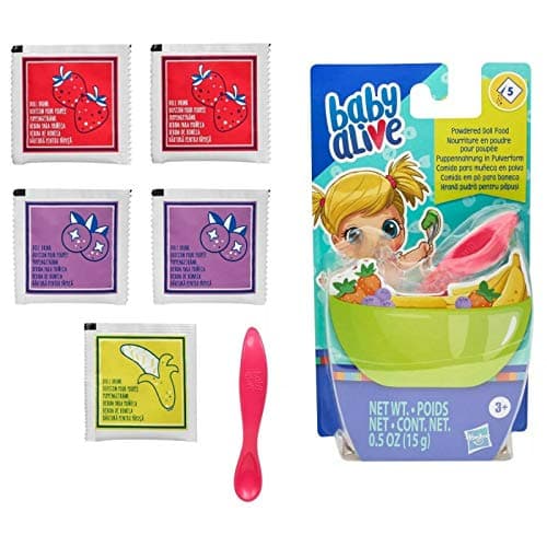 Image of Baby Alive Powdered Doll Food Refill, Includes 5 Doll-Food Packets, 1 Spoon, Toy Accessories for Children Aged 3 Years and Up