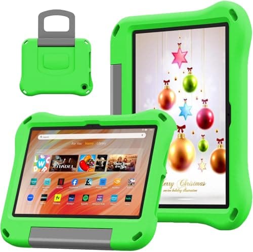 Image of Case for 10 Inch Tablet.2023/2021 Release - DJ&RPPQ Lightweight Shockproof Kids Case Cover.Also for 10in Sony Nokia Android Tablets. (Green)