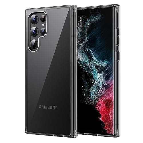 Image of JETech Case for Samsung Galaxy S22 Ultra 5G 6.8-Inch, Non-Yellowing Shockproof Bumper Protective Phone Cover, Anti-Scratch Hard PC Back (Black)