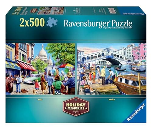 Image of Ravensburger Holiday Memories 2x 500 Piece Jigsaw Puzzle for Adults and Kids Age 10 Years Up