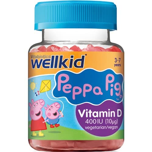 Image of Wellkid Vitabiotics Peppa Pig Vitamin D Soft Jellies, Gummy, 30 Pack