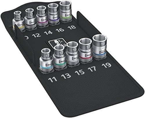 Image of Wera 05004203001 8790 HMC HF 1 Zyklop Socket Set with 1/2“ Drive, with Holding Function, Multicolour, 10 Pieces