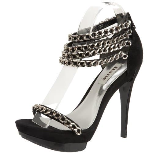 Image of Dune London Ladies Channel Buckle-Detail Heeled Courts Size UK 5 Court Shoes Gold