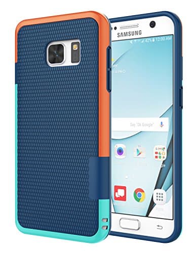 Image of Jeylly for Samsung Galaxy S7 Case, Galaxy S7 Cover, Shock Absorbing Ultra Slim Rugged Bumper Hybrid Soft TPU & Hard PC Protective Anti-slip Case Cover - Blue