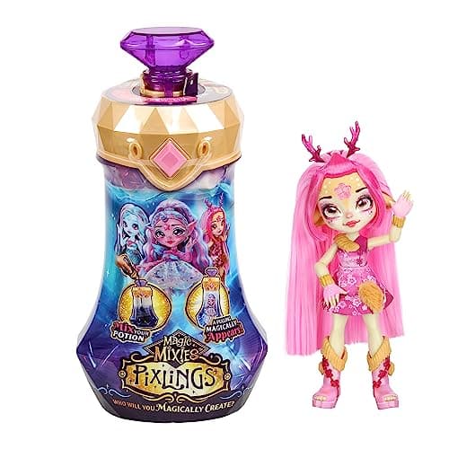 Image of Magic Mixies - Pixlings, Deerlee The Deer Pixling, Create And Mix A Magic Potion That Magically Reveals A Beautiful 6.5" Pixling Doll Inside A Potion Bottle!