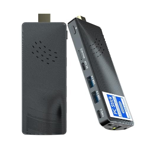 Image of HEIGAOLAPC Mini PC Stick, Win 11 Intel Celeron J4105, 8 GB RAM, 128 GB eMMC, USB-C Fanless Desktop PC, USB 3.0 x 2, Gigabit Ethernet, 4K 60Hz, Wi-Fi 6 / BT 5.2, HDMI 2.0, for Business Home Office
