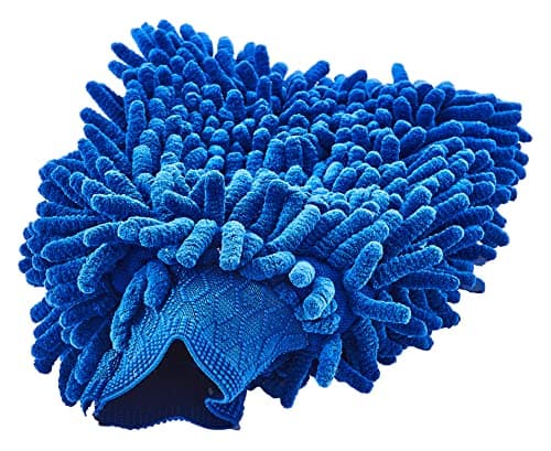 Image of Amtech Microfibre Car Wash Mitt, Waterproof Lined with Static Microfibres, for Cleaning Cars, Windows and Household Surfaces.