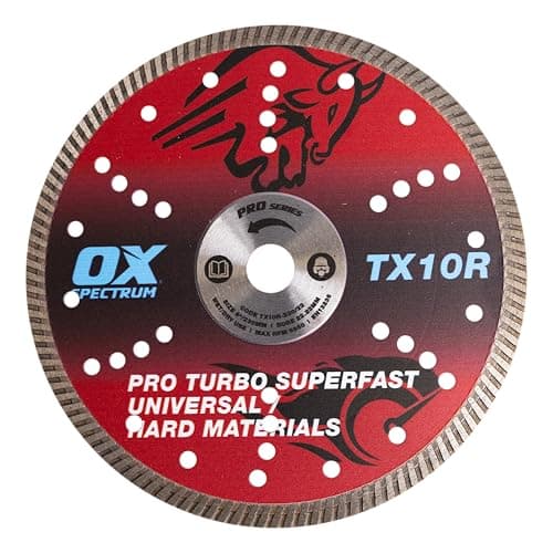 Image of OX Tools TX10R-230/22 OX-TX10R Spectrum Superior Turbo Diamond Blade, 230/22.23mm, Red