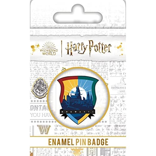 Image of HARRY POTTER Enamel Pin Badge (Hogwarts Design) 1.5cm x 3cm HARRY POTTER Gifts for Women, Men and Kids - Official Merchandise