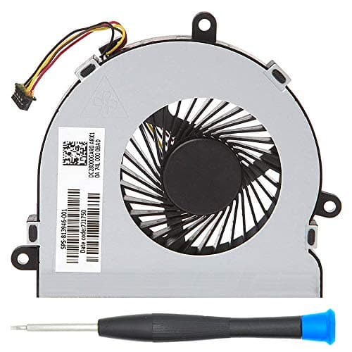Image of MMOBIEL Laptop CPU Cooling Fan 4 Pin 4 Wire Replacement for HP 250 G4 255 G4 Notebook 15-AC Series DC28000GAR0 XRF-813956-002 Incl (+) Screwdriver