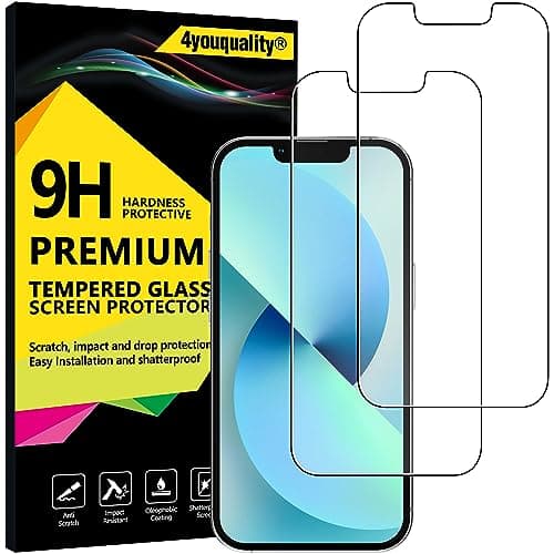 Image of 4youquality Screen Protector for iPhone 13 Mini (5.4-Inch), Tempered Glass Film, 2-Pack, [LifetimeSupport][Impact-Resistant][Anti-Shatter][Anti-Scratch]