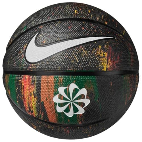 Image of Nike Everyday Playground Basketball 8P Next Nature – Outdoor Basketball Ball – Robust Street Basketball – Delivered Deflated, Multi/Black/Black/White, 7