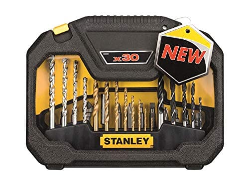 Image of Stanley FatMax Drill Bit Set (30 pcs, Drill, Masonry, Metal, Wood, Black, Stainless Steel, 1.5-5/6 mm)
