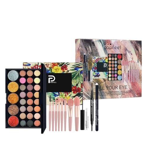 Image of FantasyDay All-in-one Makeup Gift Sets | Makeup Kit for Women Xmas Girls Essential Cosmetic Bundle Travel Make-up Include Eyeshadow Lipstick Blush Concealer Eyeliner Lipgloss Mascara Eyebrow Pencil