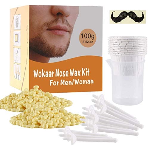 Image of Nose Wax 100g for Men & Women, Nose Hair Removal Wax Kit with 30 Safe Tip Applicator,Safe, Easy, Quick and Painless(15-20 Times Usage)