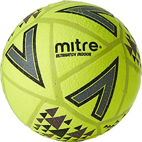 Image of Mitre Ultimatch Indoor Football, Dark Yellow/Black, Size 5