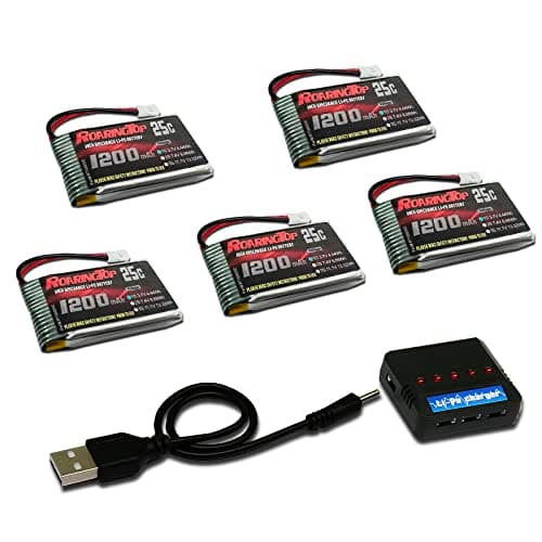 Image of ROARINGTOP 1200mAh Lipo Battery and 5In1 Charger for SYMA X5SW X5SC X5SC-1 RC Quadcopter Drone