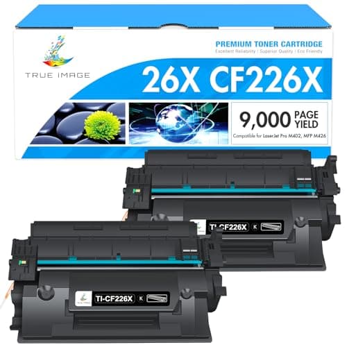 Image of TRUE IMAGE Compatible Cartridge Replacement for HP 26X CF226X 26A CF226A LaserJet Pro MFP M402dn M402n M426dw M426fdw M426fdn M402dw M402d M426 M402 Toner (Black, 2-Pack)