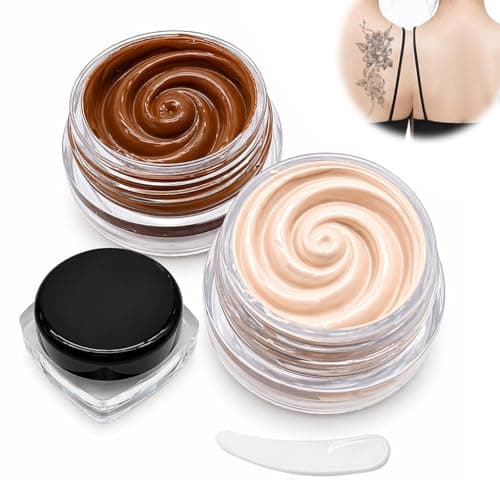 Image of Waterproof Tattoo Cover Up Makeup - Full Coverage Body Concealer for Bruises Scars and Tattoos, Long-Lasting Natural Formula Matches All Skin Tones, Sweatproof Body Foundation for Men and Women
