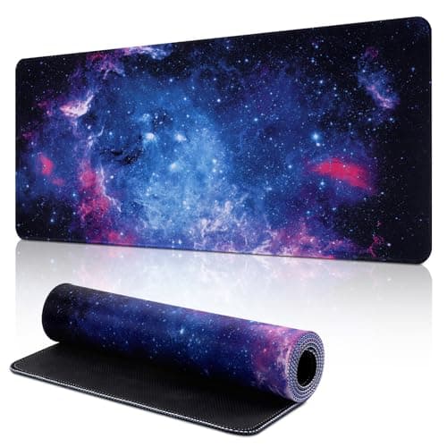 Image of Yimomoyi Non Slip Mouse Pad 80 x 30cm, Mouse Mat Extended Galaxy Nebula Mouse Mat Non-Slip Rubber Base Gaming Mouse Pad for Computers Laptop Office Desk Accessories Desk Mat (Nebula A)