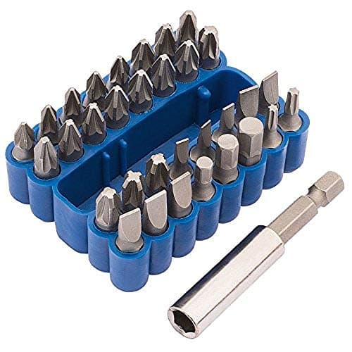 Image of Draper 33 Piece Magnetic Bit Holder Set | 25 mm 1/4" Metric Screwdriver Kit | Precision Hand Tools Accessories | Heavy-Duty Storage Case | 82386