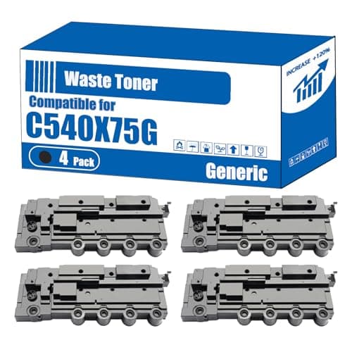 Image of Compatible for Lexmark C540X75G Waste Toner Container CX310N C543DN C544DW CS310DN CS410DTN CS410NW X548DE Printers, High Yield 18000 Pages, Accurate Imaging Rich Colors (4 Pack Black)
