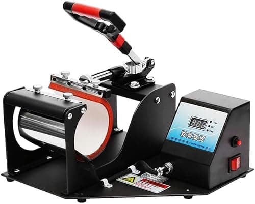 Image of Heat Press Machine with Digital Control, Sublimation Mug Press Printing for Latte Mugs, Money Boxes, Beer Steins, Cups Hot Transfer Printing 350W