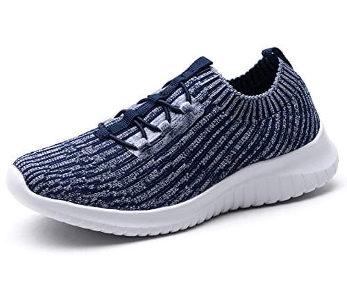 Image of TIOSEBON Womens Slip On Trainers Shoes Lightweight Walking Casual Running Sneakers 3.5 UK Navy