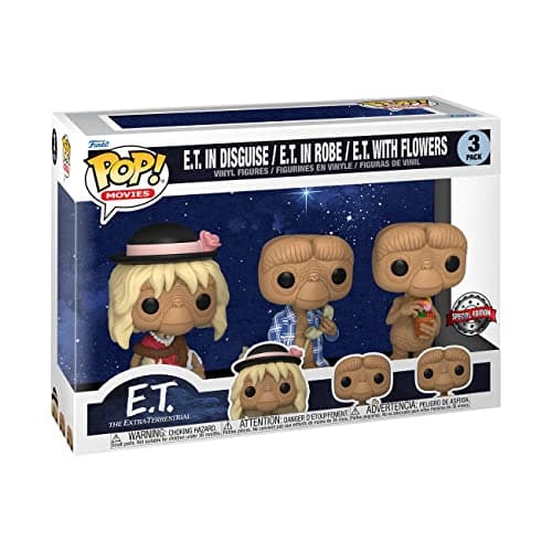 Image of Funko 65051 Pop! Movies: E.T. - E.T. in Disguise, E.T. in Robe, E.T. with Flowers (Special Edition 3-pack)