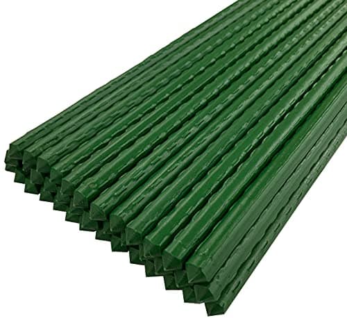 Image of Selections Garden Plant Support Sticks Stakes Plastic Coated Metal 120cm high - Pack of 40