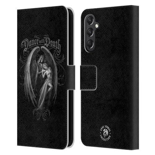 Image of Head Case Designs Officially Licensed Anne Stokes Dance With Death Gothic Leather Wallet Case Compatible With Samsung Galaxy A24 4G / M34 5G