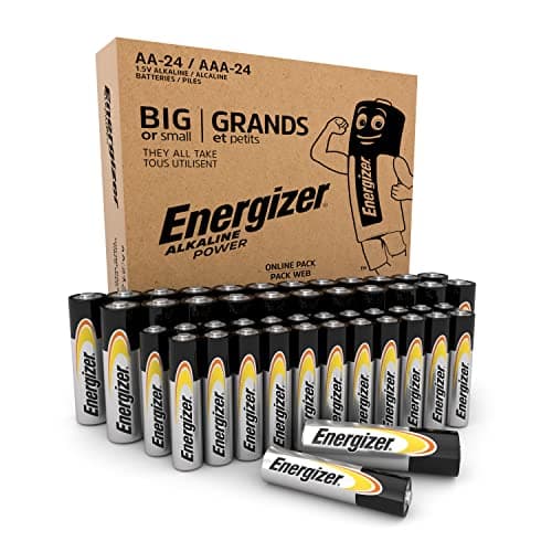 Image of Energizer Alkaline Power AA + AAA Batteries (48 Combo Pack) - Double and Triple A Battery 1.5V - 50% Longer Lasting - Everyday Devices - 0% Plastic Packaging - 7 Year Shelf-Life [Amazon Exclusive]